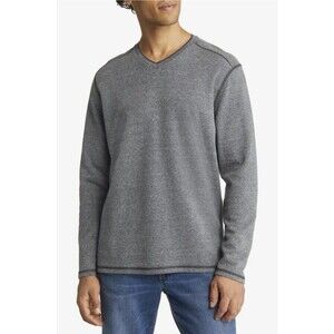 Tommy Bahama Cole Valley V-Neck Pullover Tee Long Sleeve Shirt Mens XL Gray